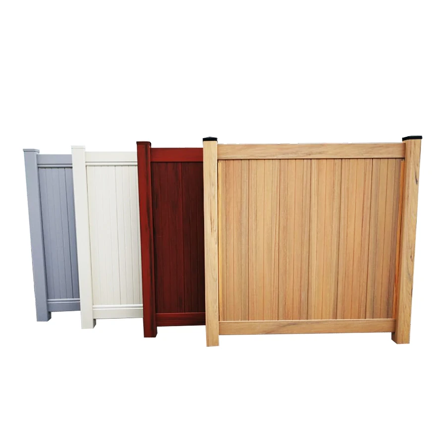 hot sale black high wind vinyl privacy fence for garden