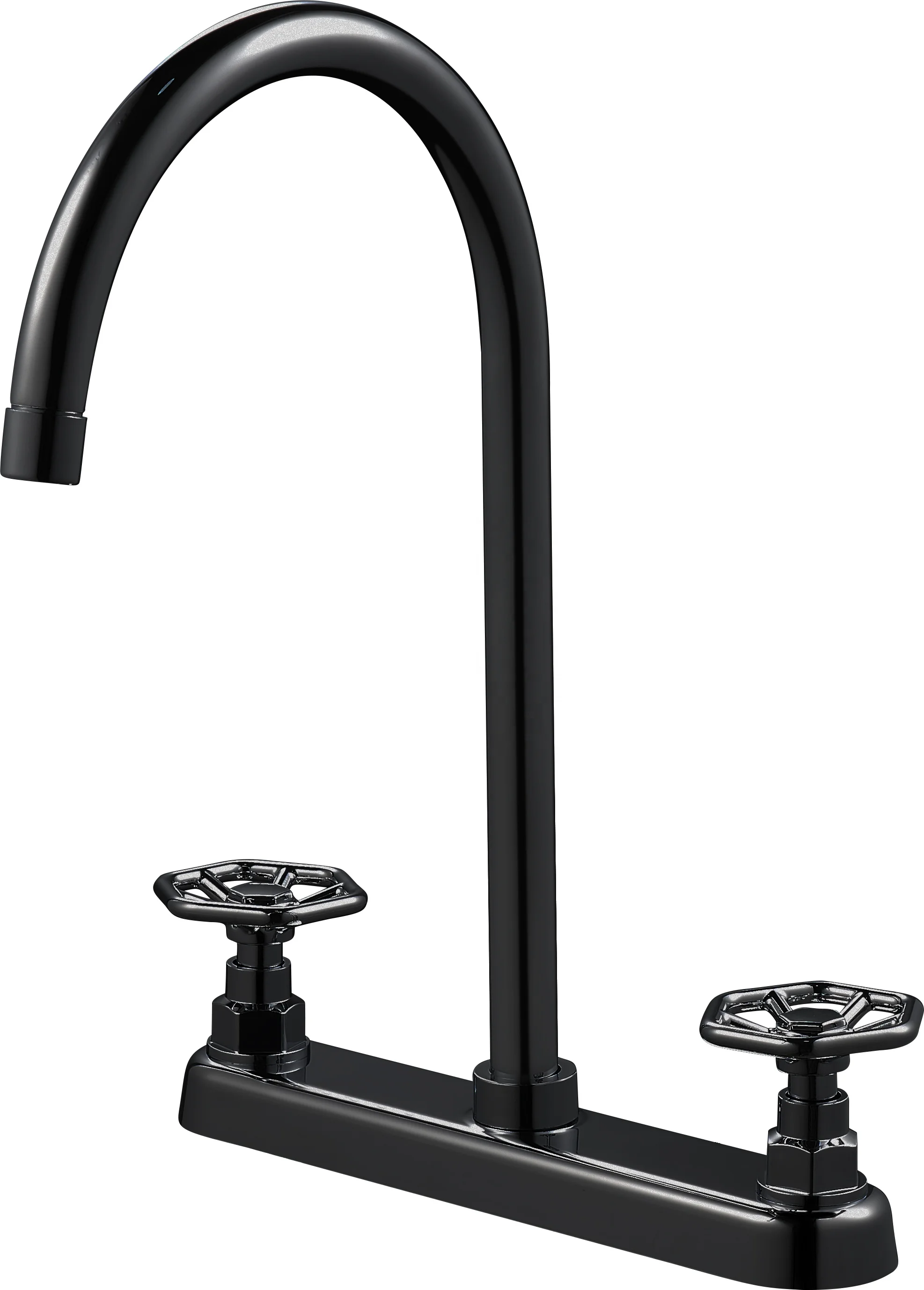 South American Style Faucet Chrome Double Handle Sink Mixer Cold And Hot Water Kitchen Faucet