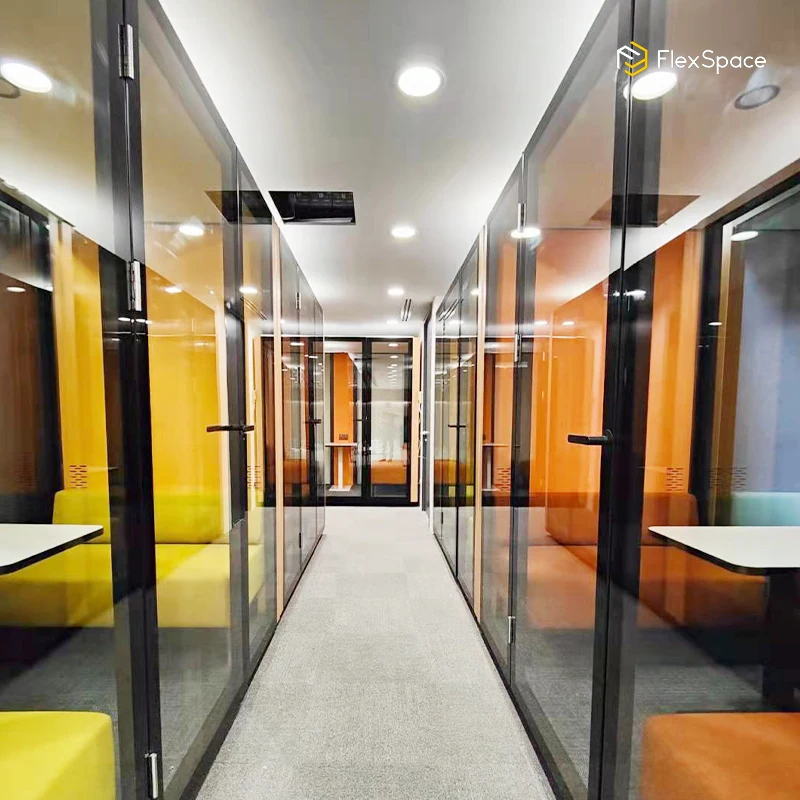 Flexspace 2024 New Eco-friendly Meeting Booth Silent Phone Booth Soundproof Office Pod Acoustic Private Coworking Space