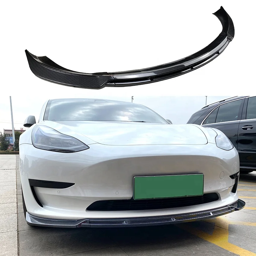 High quality factory price 3 pcs front bumper lip for Tesla Model 3 2017+