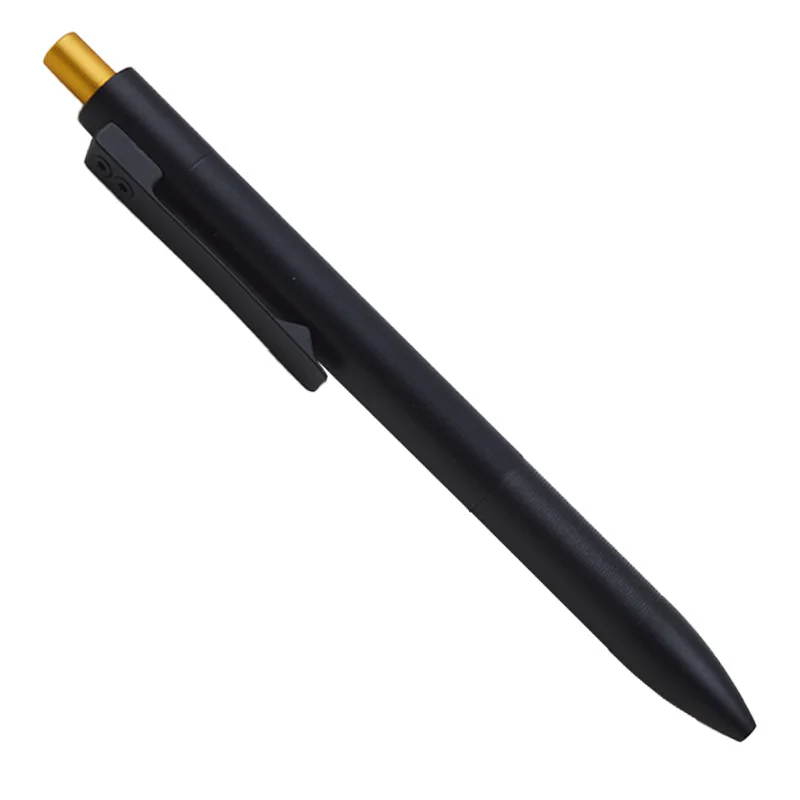 Black color anodized aluminum click writing pen with G2 refill