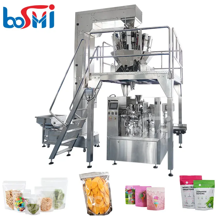 Premade pouch packing machine for cashew nuts 250g crackers grain product corn granules ziplock bag packing machine