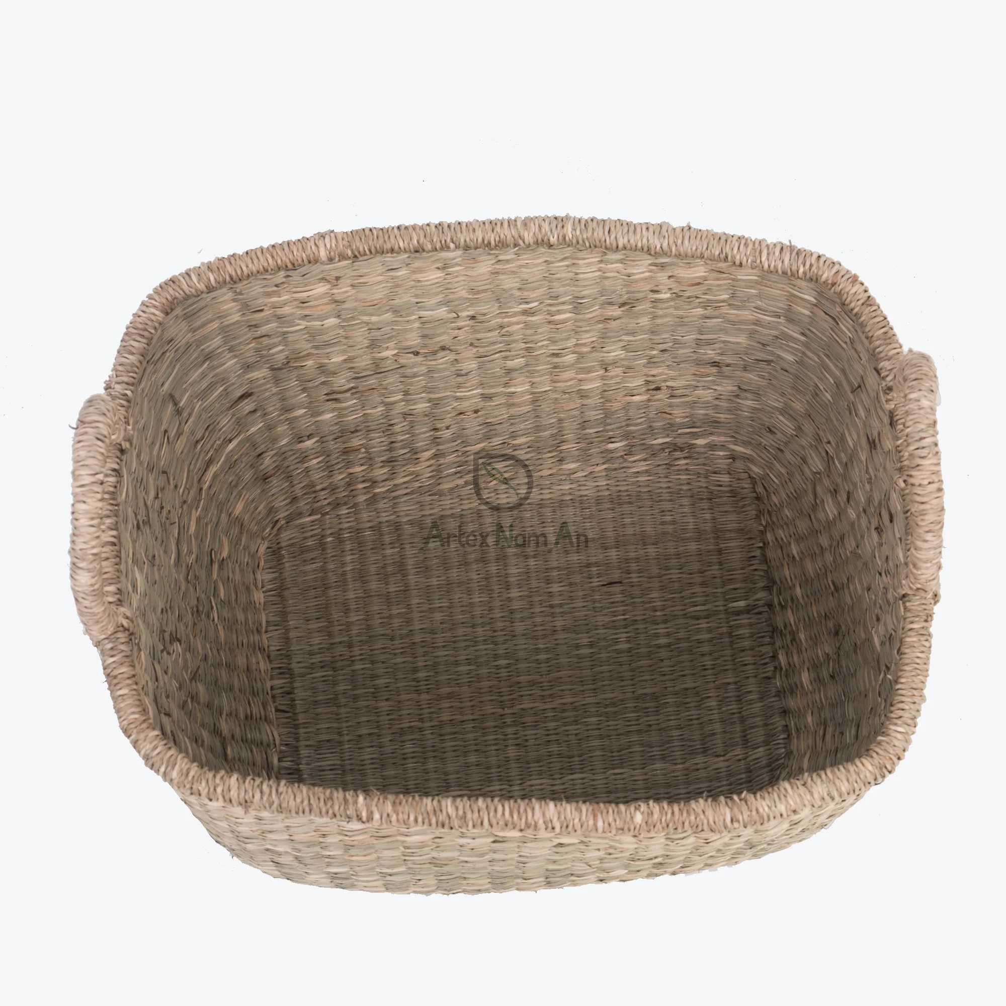 Newest Home Storage Organizer Foldable Laundry Basket Woven Natural Seagrass Baskets Vietnam Supplied Dual Material Plastic PC