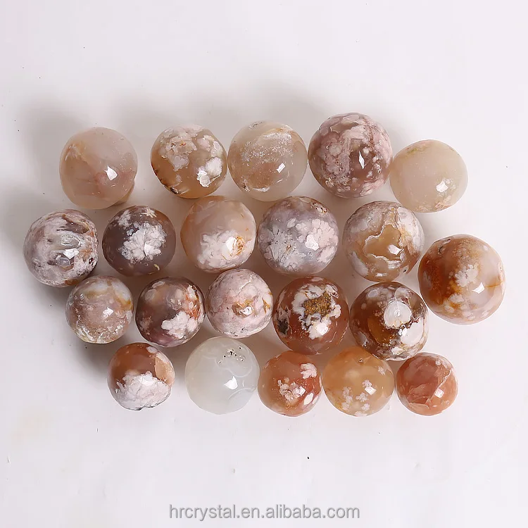 Cherry Blossom Agate Crystal Mushroom Flower Agate Stone Carved Crystal Mushroom Carving