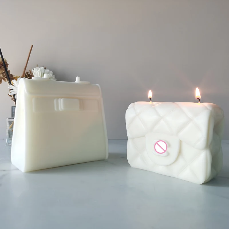Custom Ins Home Decoration Luxury Fashion Handbag Candle Natural Soy Wax Branded Bag Scented Candles