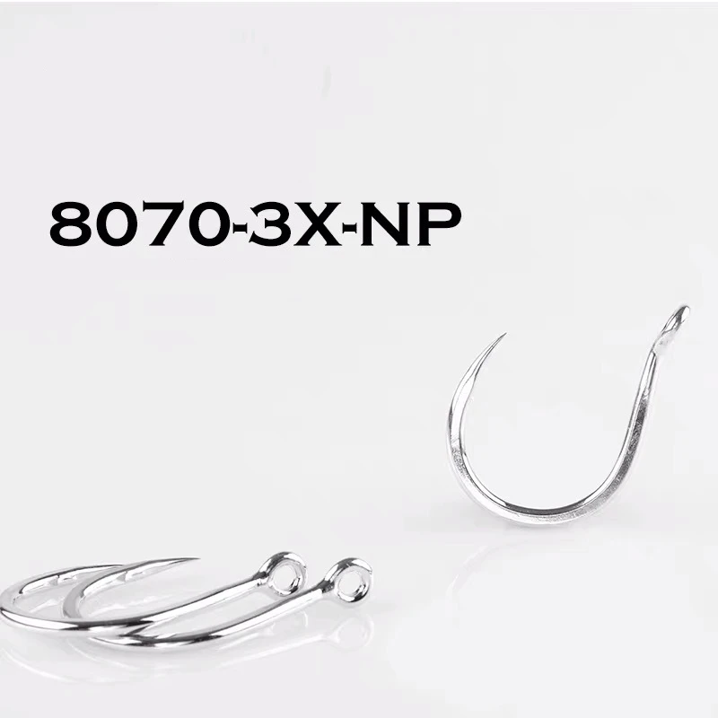 New Bkk 8070 3x NP 1/0-11/0# jigging Hook Saltwater fishing hook Pike Fishing Assist Hooks Double for jigging