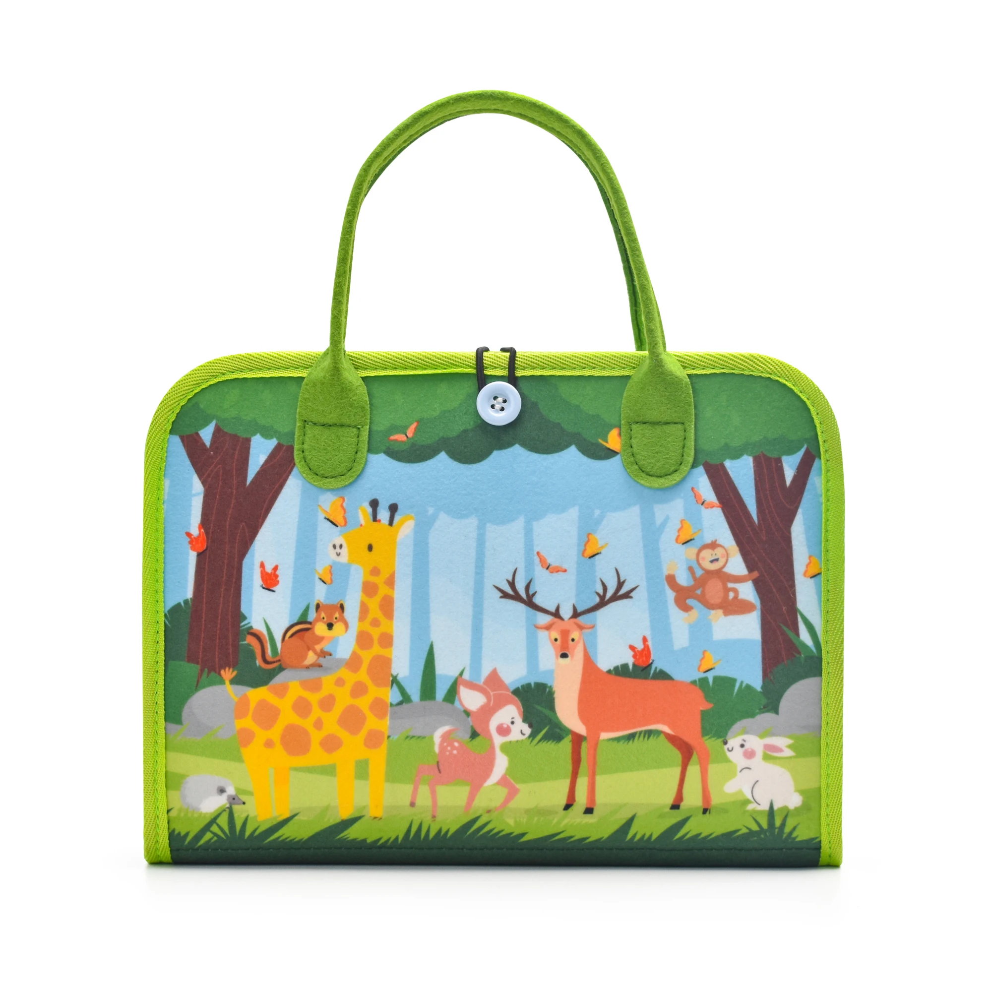 10 Pages New Busy Book Sensory Toys Early Education Learning Developing Motor Skills Felt Busy Board