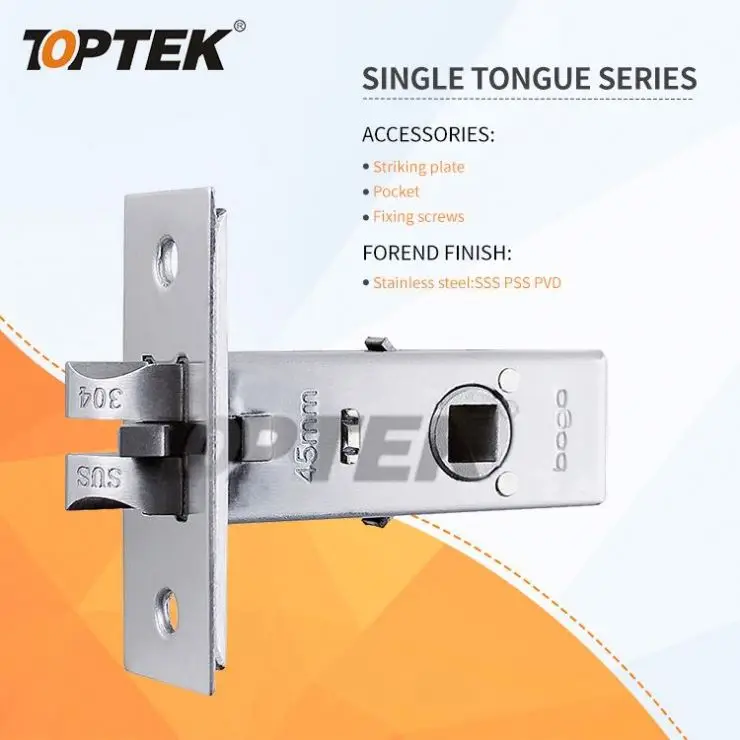 Door lock 50MM mortise lock set door dead bolt lock body