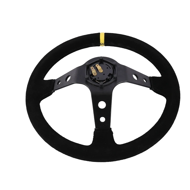 The flagship product of the factory, black suede steering wheel, racing steering wheel