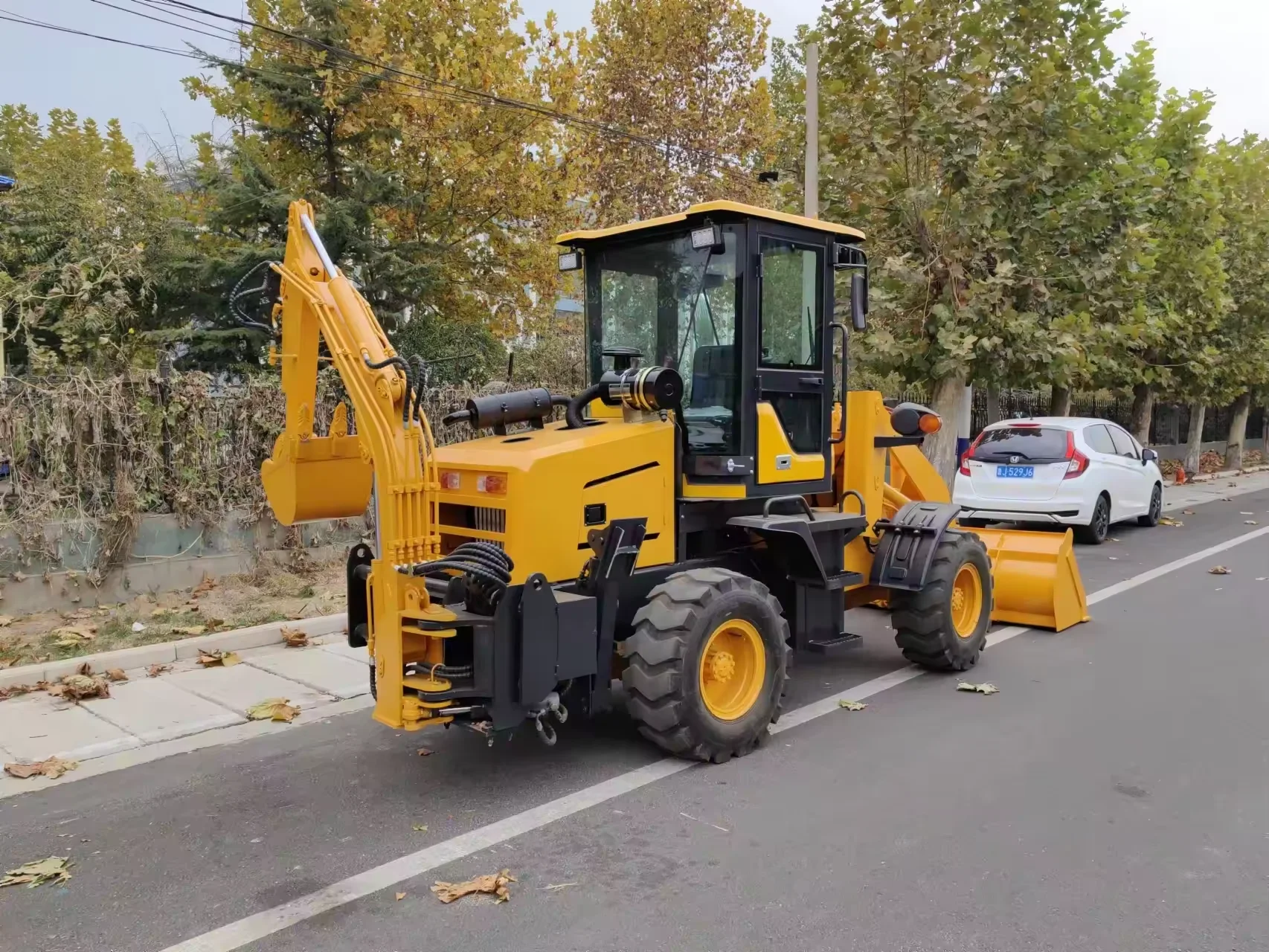 Mini loader backhoe loader wheeled type backhoe loader excavator for sale