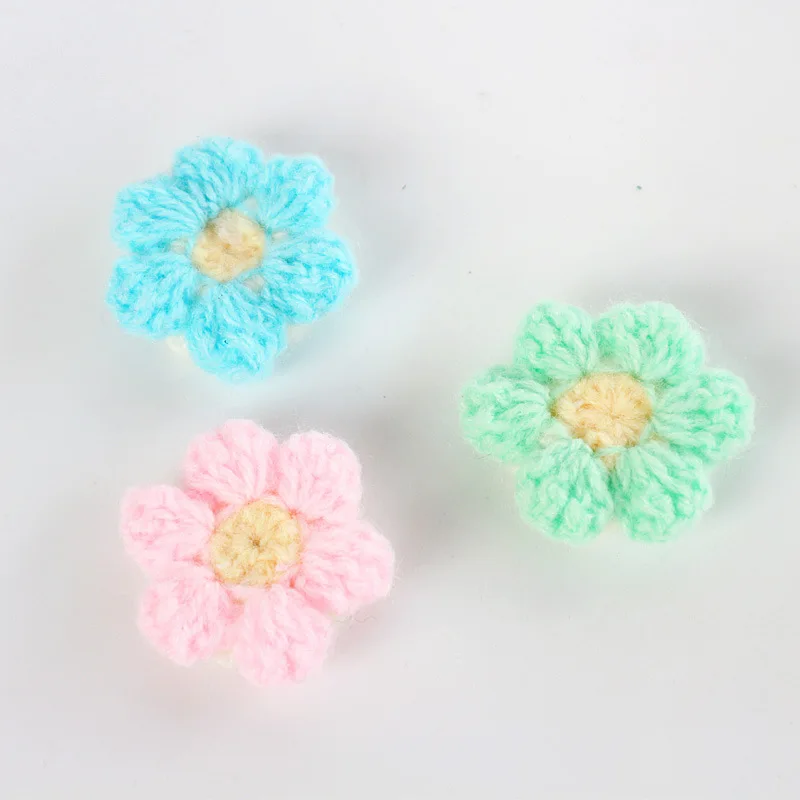 Handmade Colorful Clothes Saw Bags Bucket Hats Craft Party Decorate Peach Flower Patch Crochet Poppy Pattern Free