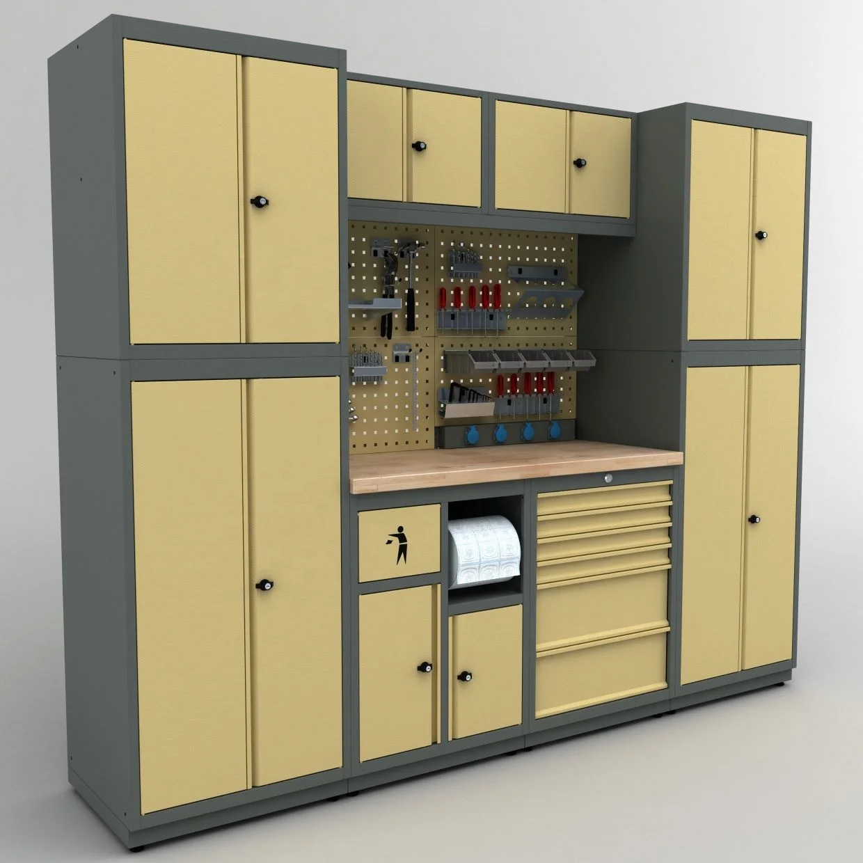 Modular Tool Cabinet System for Mechanic Garages