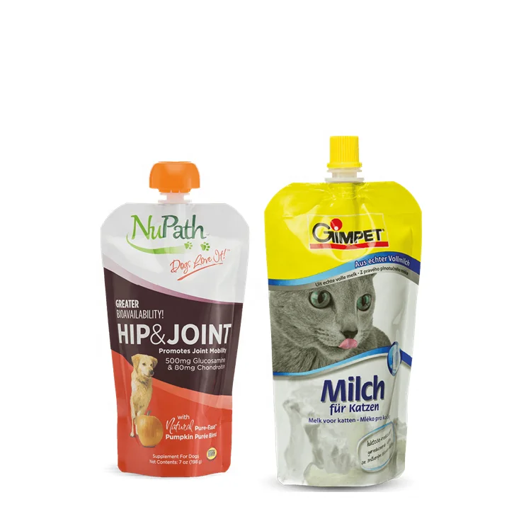 Customized Fruit Soft Drink EO-Friendly Aluminum Foil Liquid Packs Plastic Standing Up Spout Pouch BPA free with lids