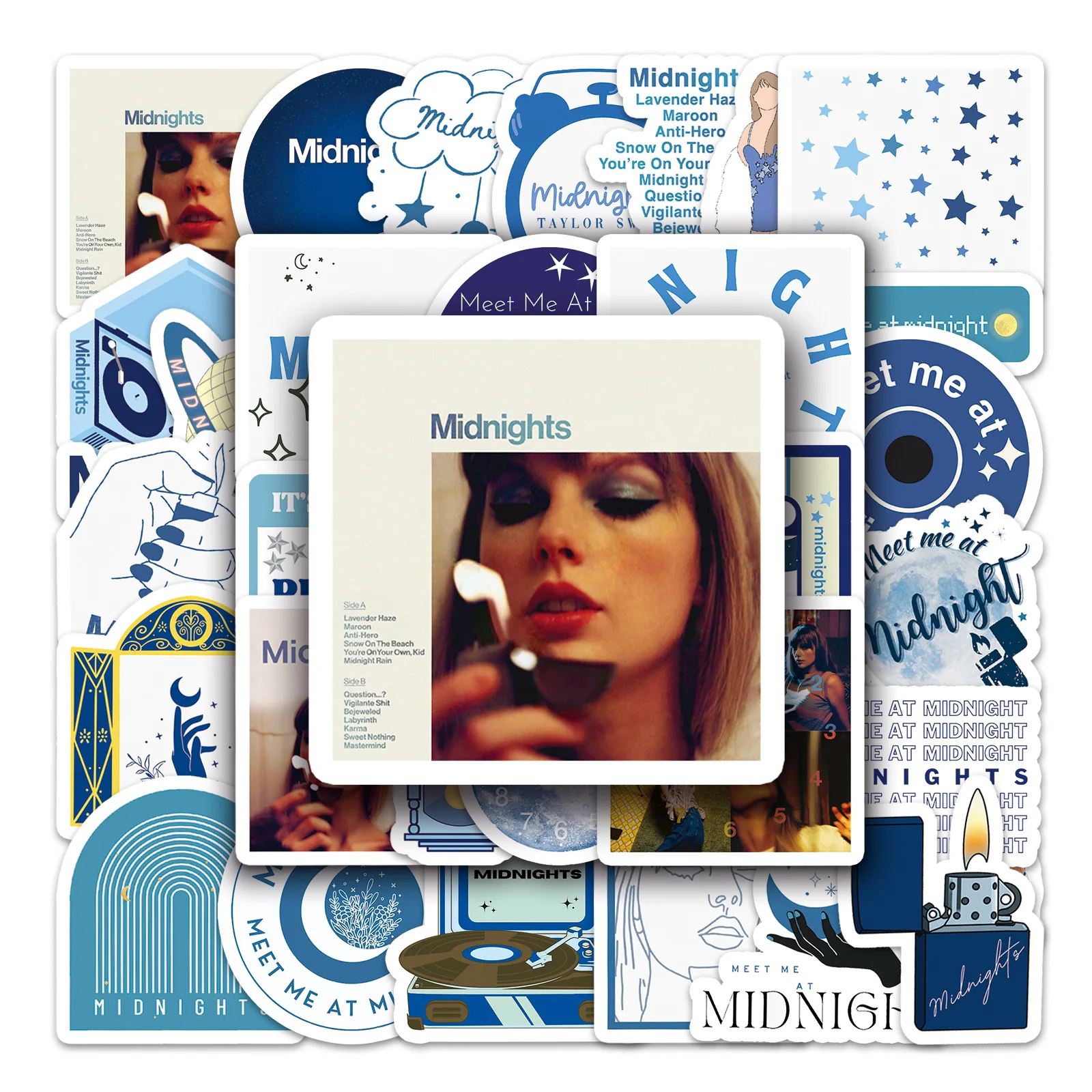 50pcs Midnights Music album Taylor stickers graffiti stickers Scrapbook vinyl singer celebrity fans sticker