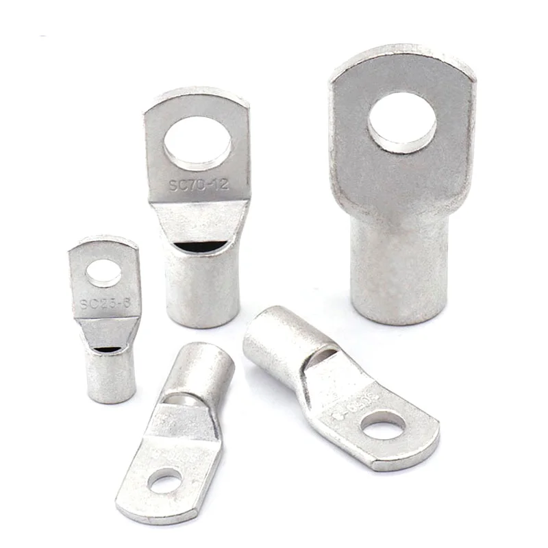 SC Tinned Plated Brass Copper Bimetallic Welding Automotive Round Ring Tubular Battery Wire Crimp Cable Lug Connectors Terminals