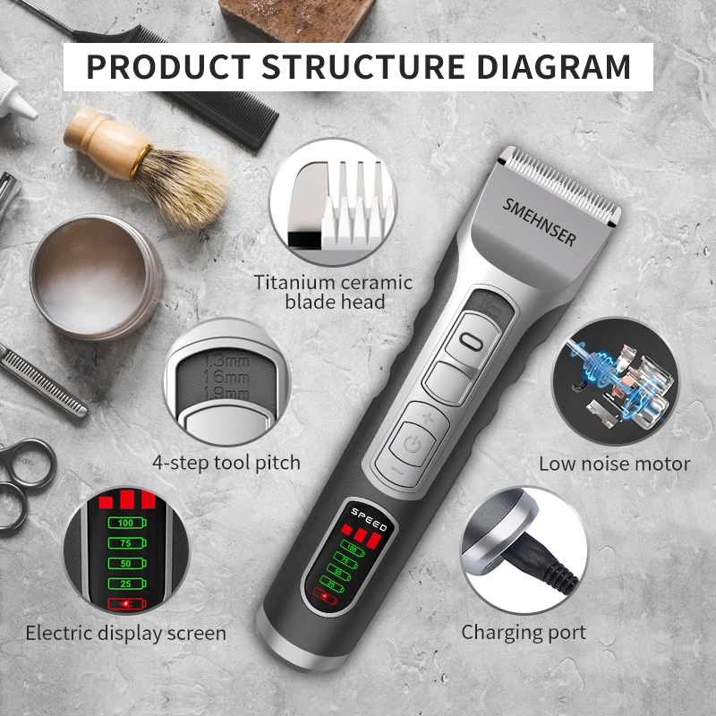 Best Electric Shavers Men Twin Blade Cordless Razor USB Rechargeable Shaving Machine Barber Trimmer