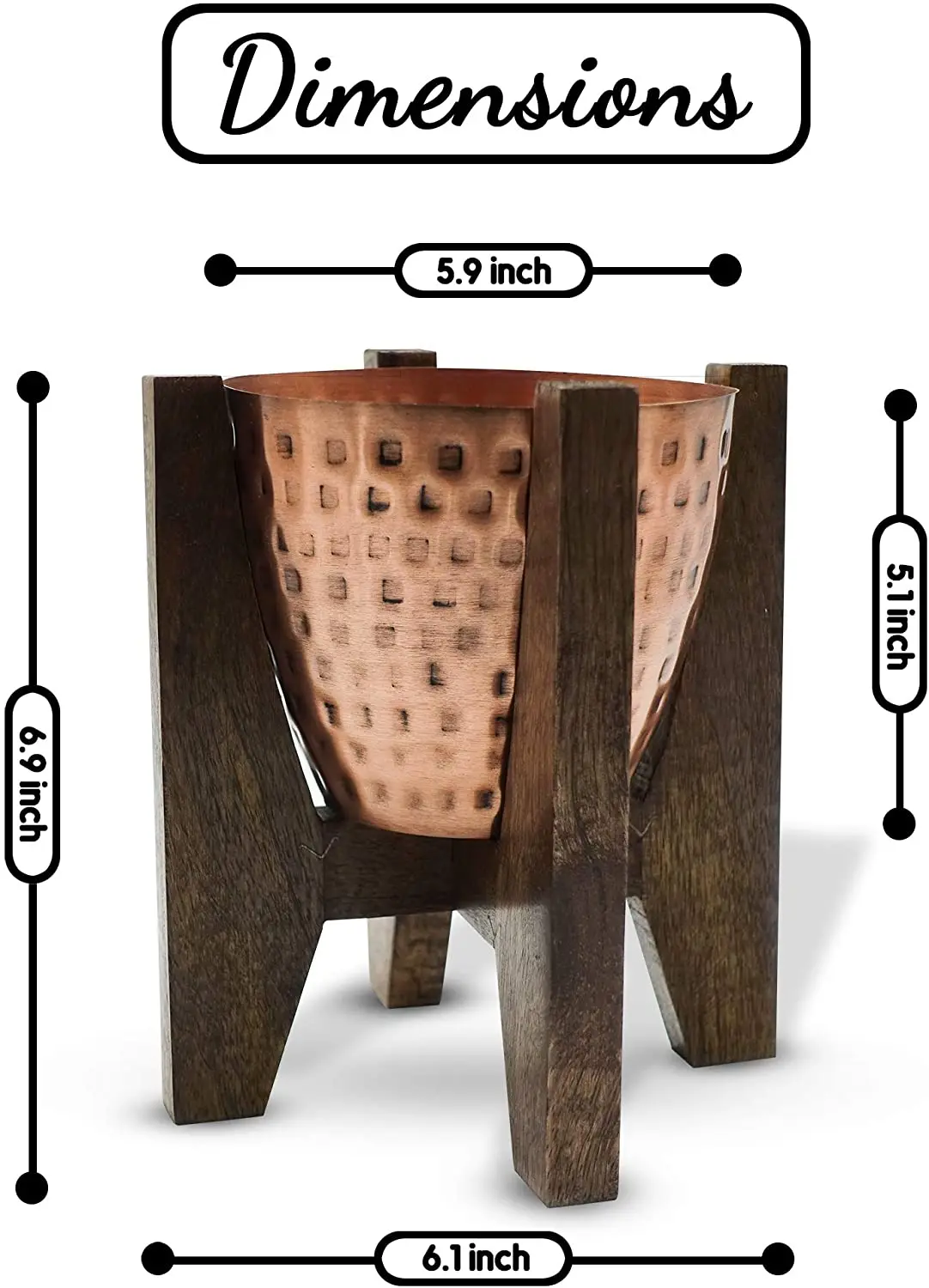 
Adjustable Modern Design Decorative Wood Small Standing Pots Plants Indoor Suitable For Succulents 