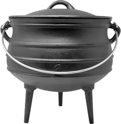 South Africa 3 Legs Cast Iron Pot Cast iron Potjie Pot Three Legged  Outdoor camping Cookware soup Pot