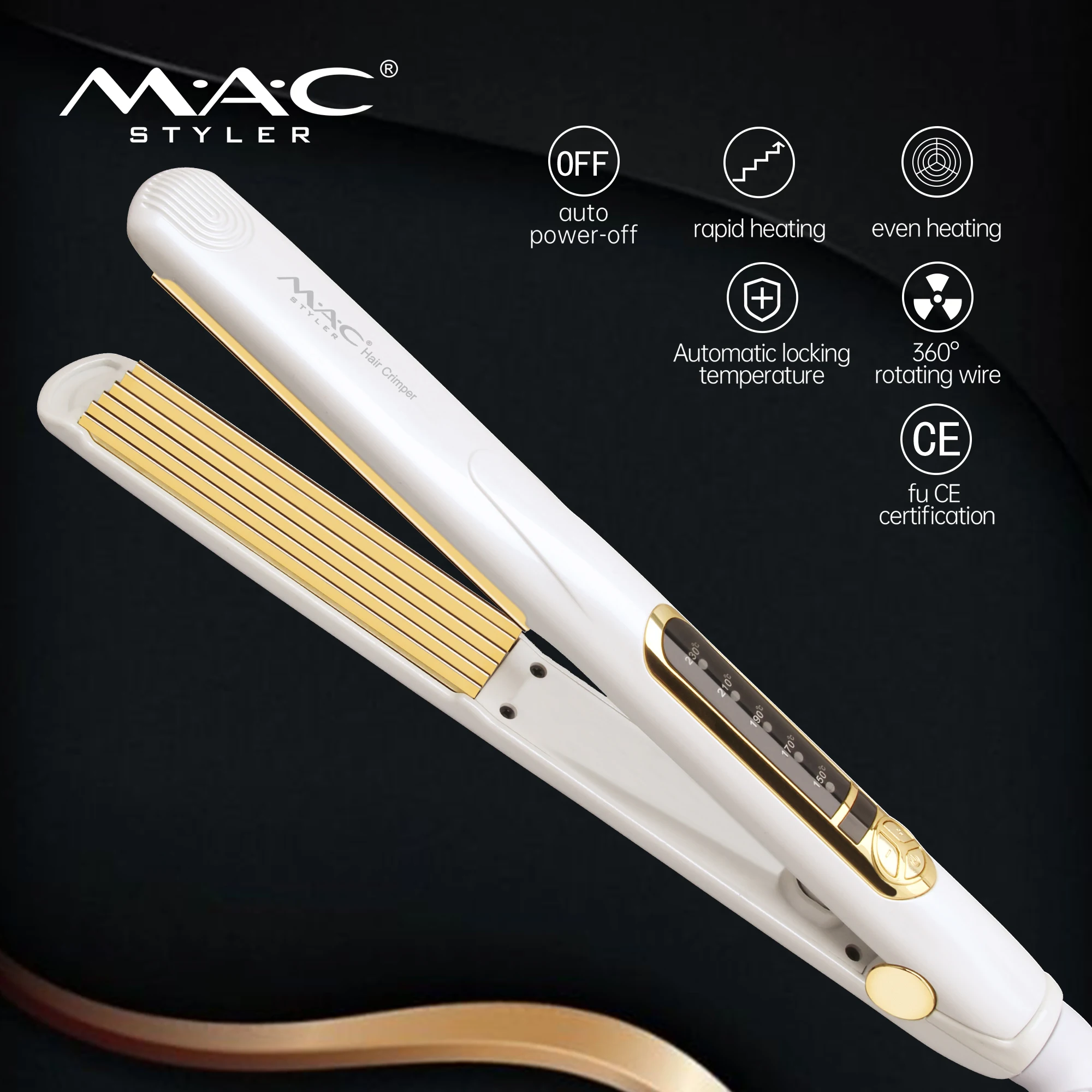Hot Sell Corn Splint Multi-function Curling And Straightening Professional Flat Iron Hair Straightener