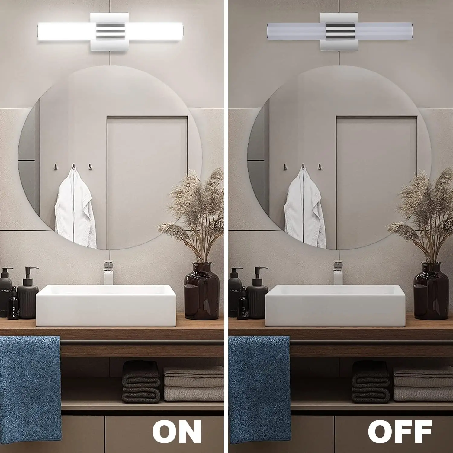 36 Inch Wall Mount Contemporary Indoor Bathroom Light Fixtures for Bathroom Living Room,Suitable for Damp Location,ETL Certified