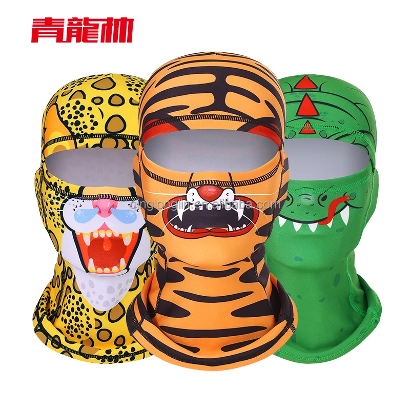 Qinglonglin Custom Kids Ski Mask Snowboard Balaclava Sublimation Print Head Protection for Kids