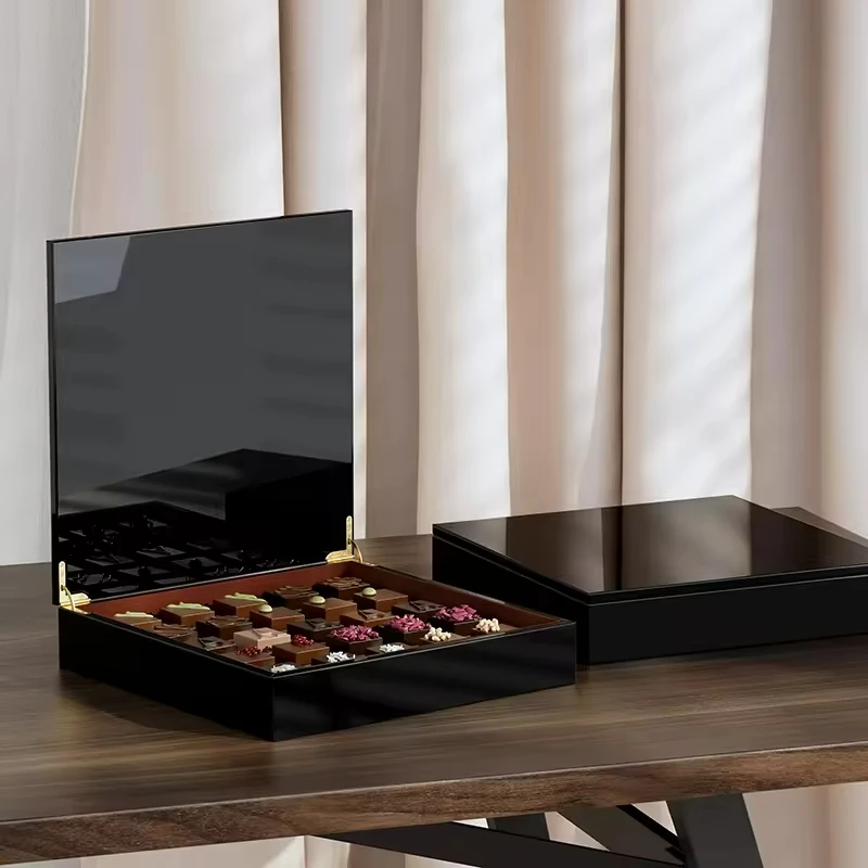 Custom wooden food packaging box kat albaskoot Halva pastry / Halva cake chocolate biscuit Date box case for arab Islam