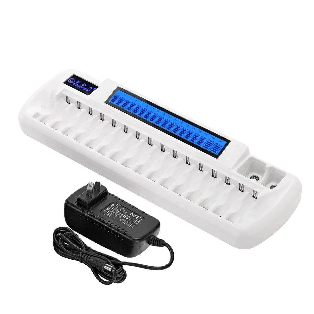 Popular aaa/aa 9V li-ion battery charger 1.2V NIMH NICD battery charger with LCD display