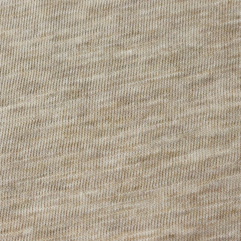 Custom Organic Textiles 100% Pima Cotton Slub Jersey Breathable Wicking Knit Fabric for t Shirt Clothing