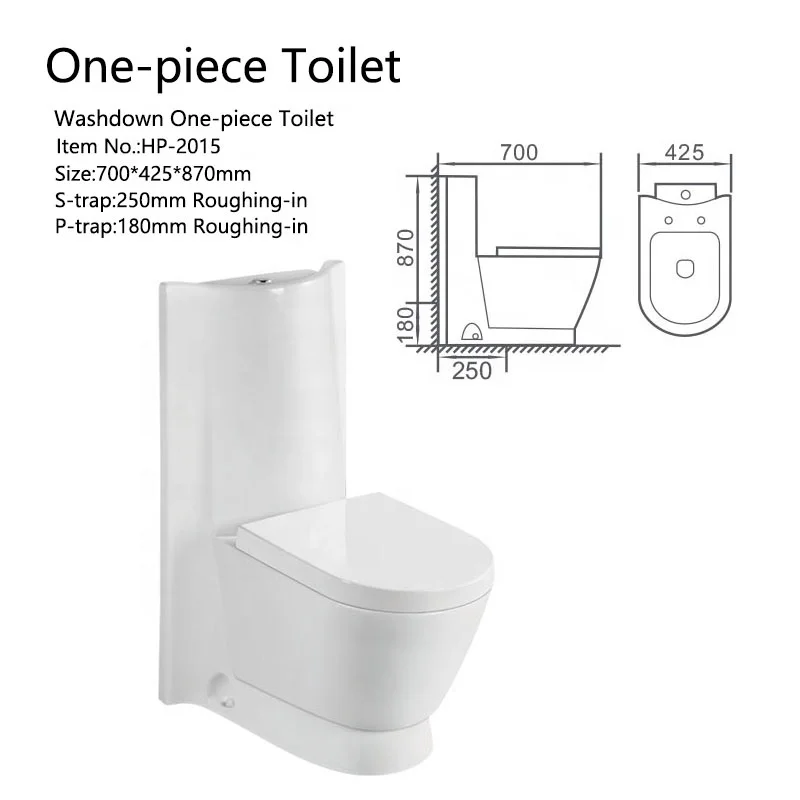 bathroom ceramic one piece toilet wc