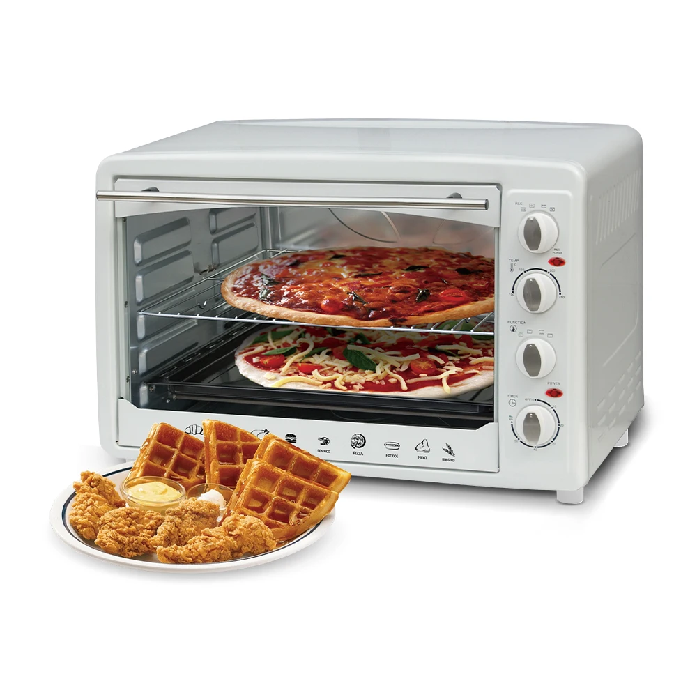 Wholesale Factory Electric Toaster Oven with 4 Knob Control Metal Toaster Pizza Oven Hotel Application Bake Toast Warm Functions