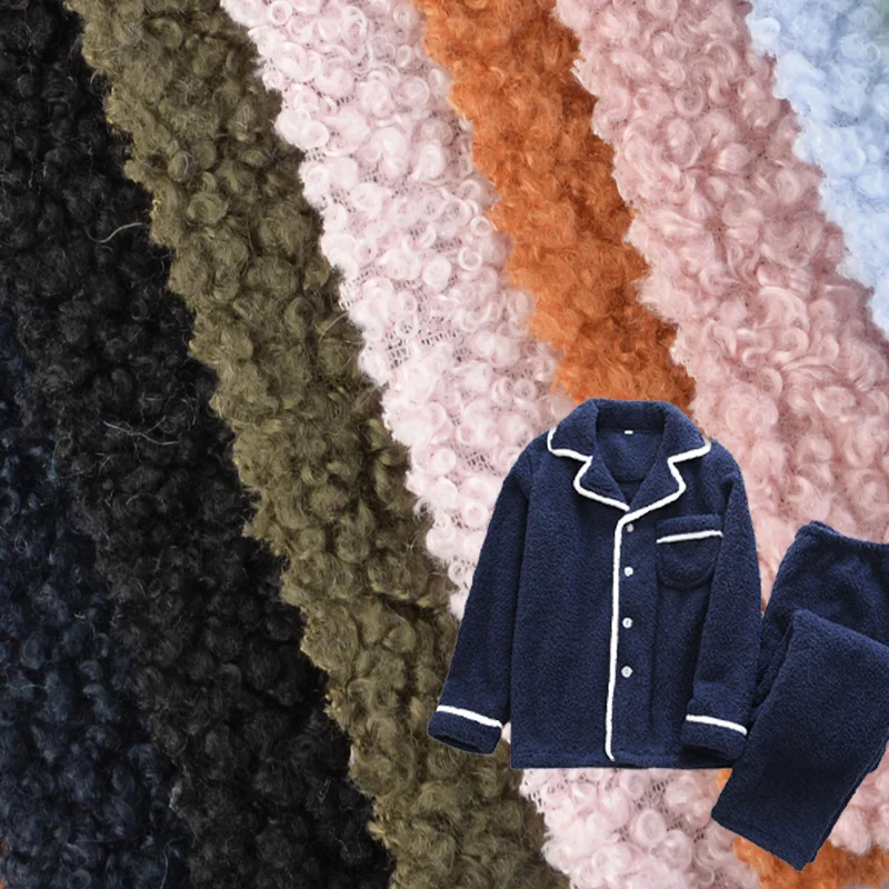 Direct Manufacturer Plush Toy, Sofa Cloth Boucle Fabric Knitting 100% Polyester Eco-Friendly Granular Teddy Fabric/