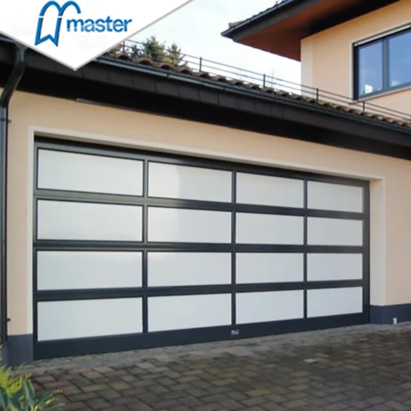 Wholesale Automatic Sectional Overhead Electric Frame Aluminum Glass Garage Doors With High Quality