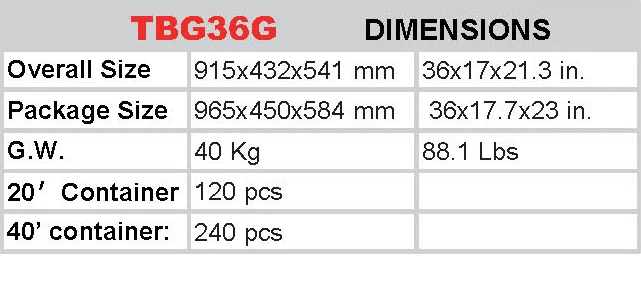 Torin TBG36G    Portable Metal Workshop Tool Box Tool Case