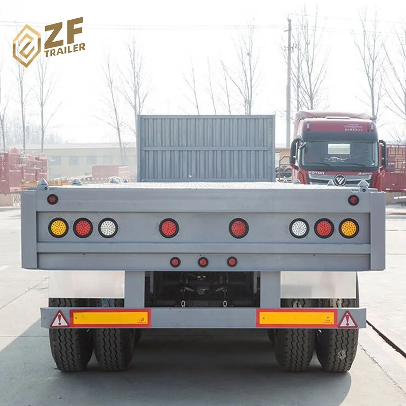 3 axle 45ft container flatbed semi trailer for sale