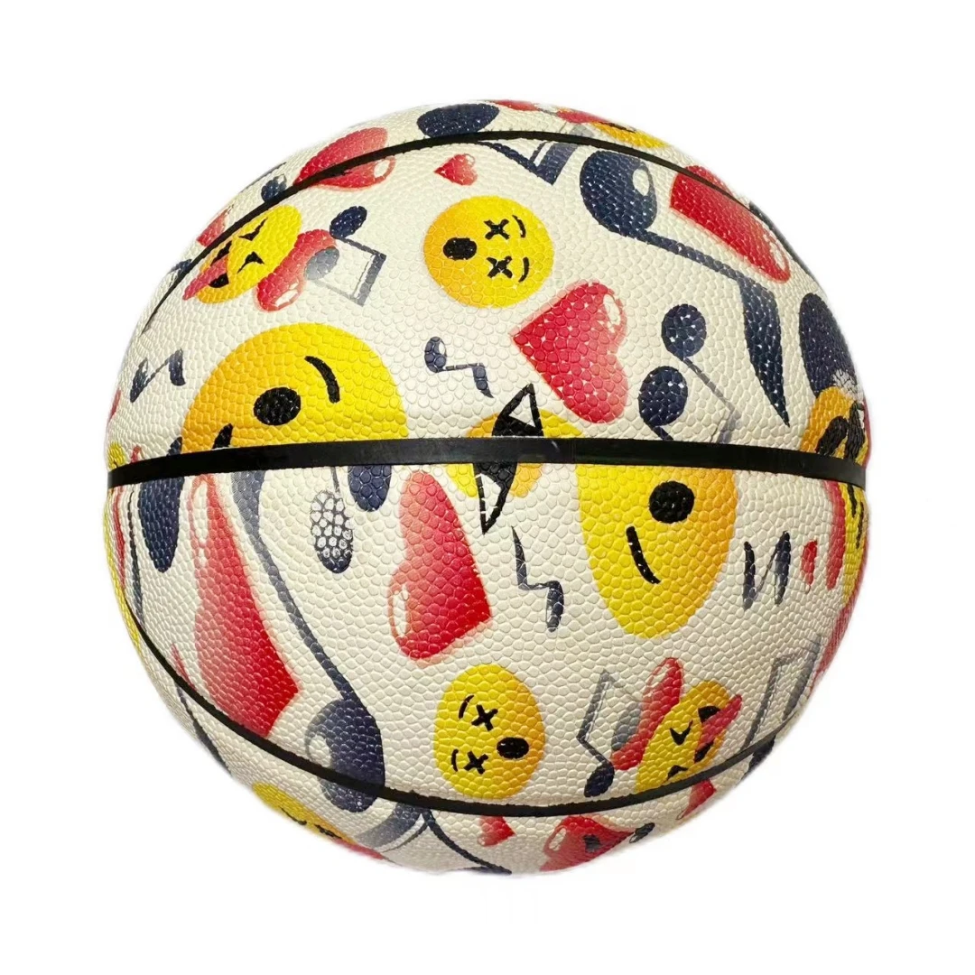 Custom Logo Size 7 6 5 Professional PU Leather Basketballs Rubber Basketball Outdoor Training balls