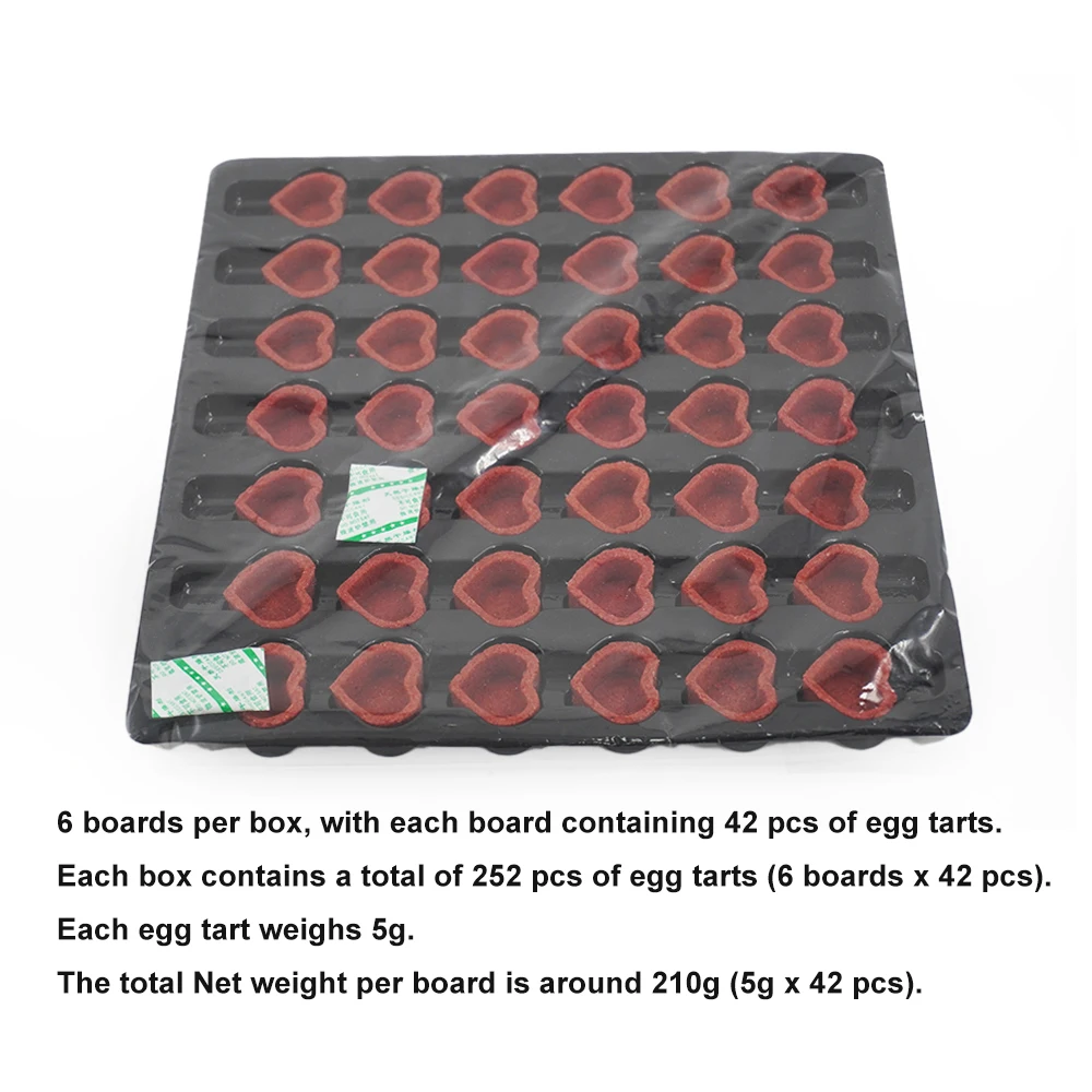 factory wholesale price Best quality Heart-shaped tart shells 4cm for sale mini Instant eggs tart shells