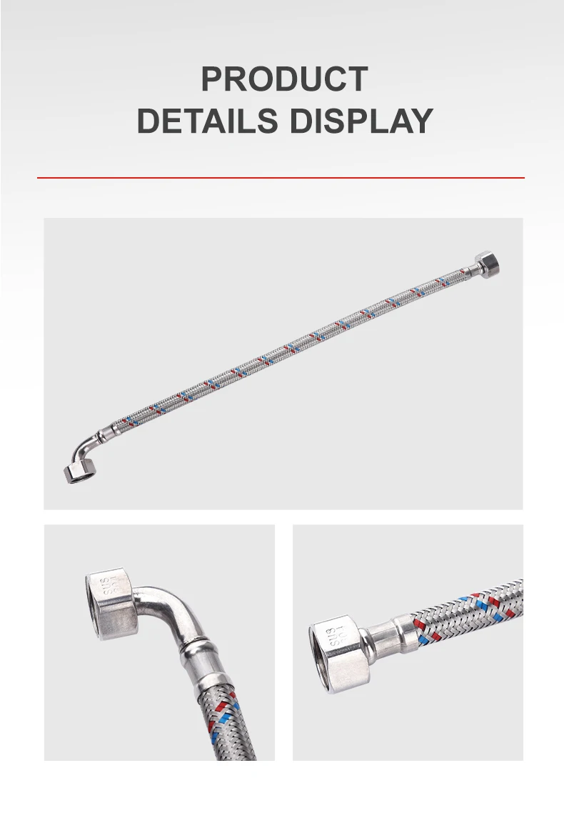 304 Stainless Steel Toilet Water Inlet Connector Wire Braided Flexible Hose Tube 29 m 30.5 m
