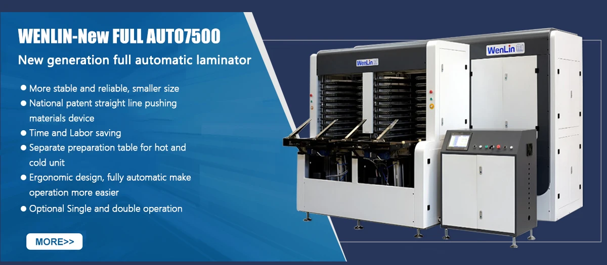 Wenlin 2022  laminator  with 380V, 50Hz, 73KW automatic 10 daylights laminating machine for making plastic smart cards