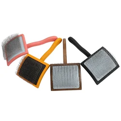 Factory Wholesale Wooden Pet Wire Grooming Brush Metal Long Pin Slicker Brush For Dogs And Cats