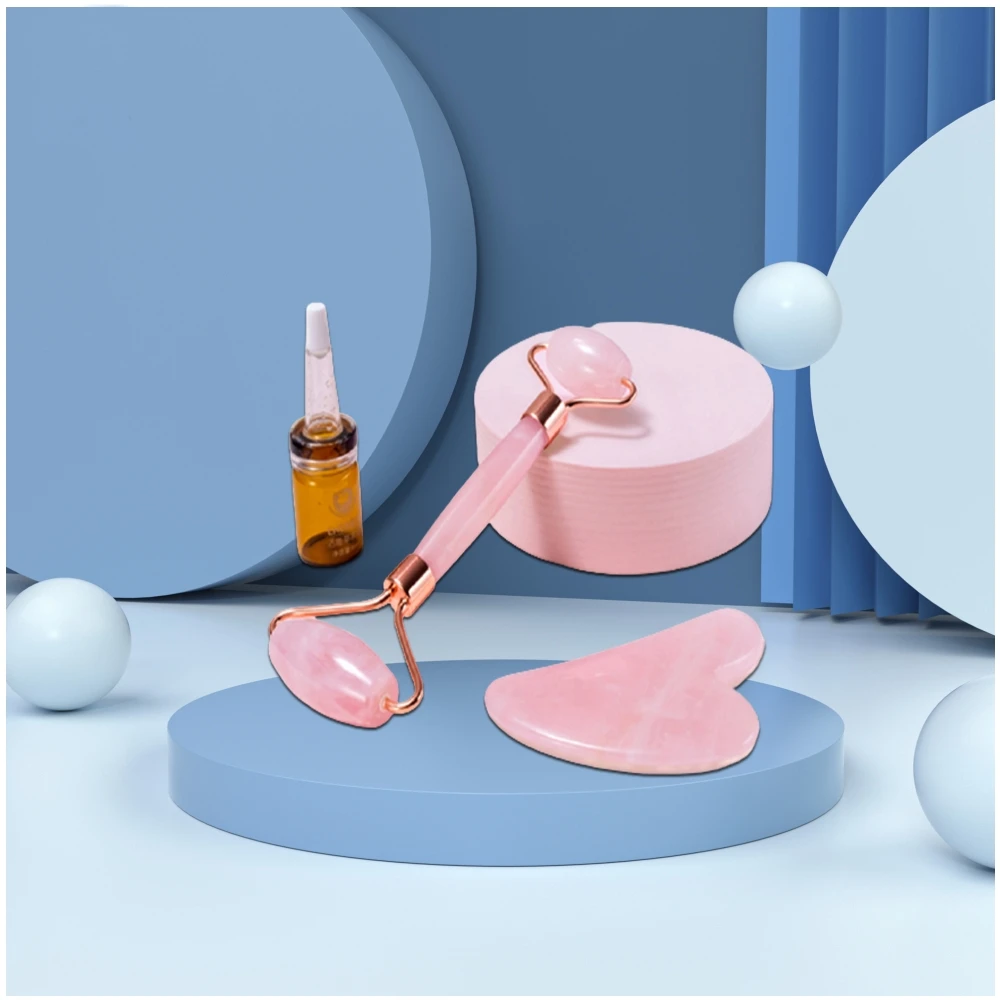 New arrival angel device costomiz boxs jade face roller and gua sha shapes facial massage jade roller