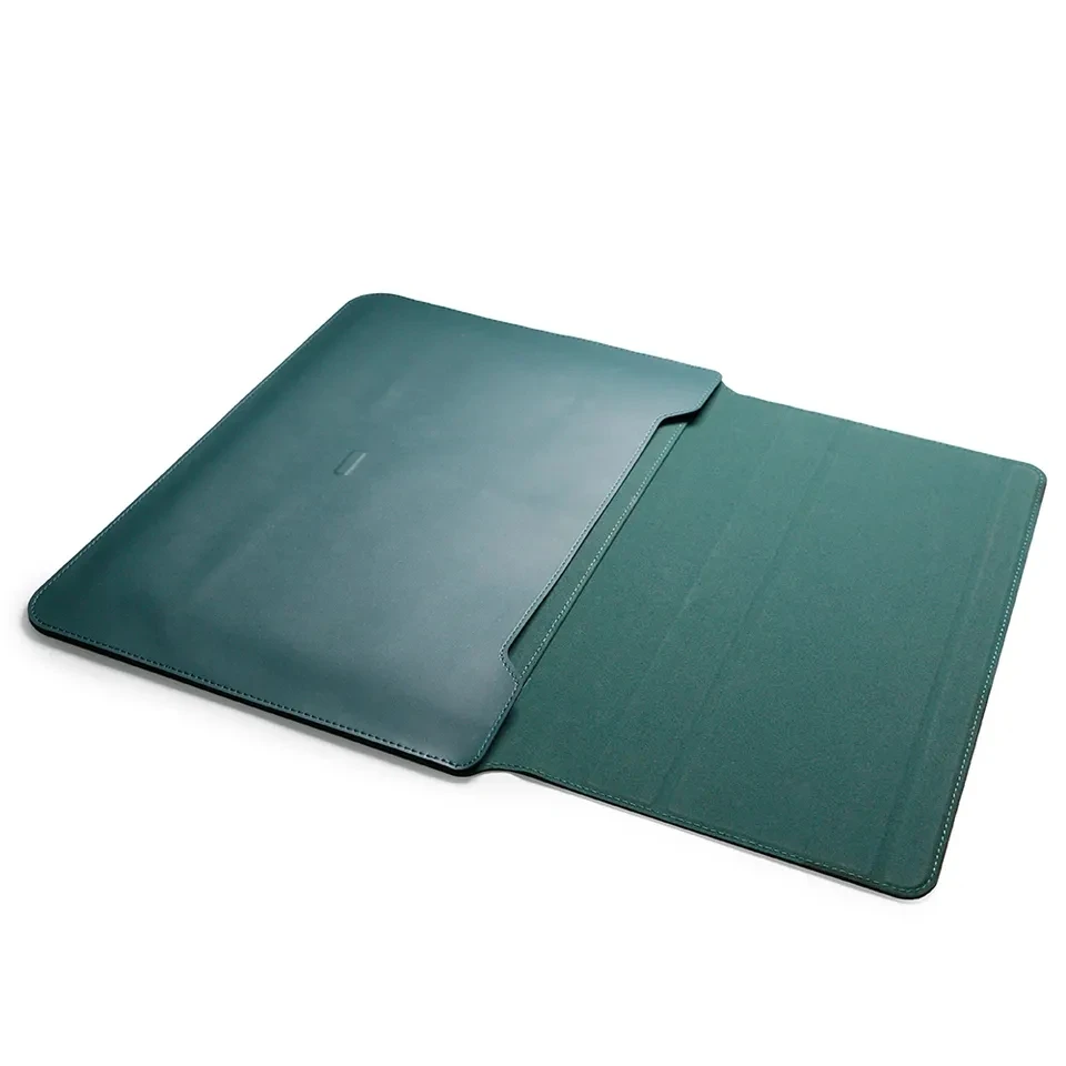 Best Sale Pu Leather Bag Power Case Cable Tie Laptop Bag For Women Men Stand Notebook Sleeve Bag For Macbook Air Pro m1 Case