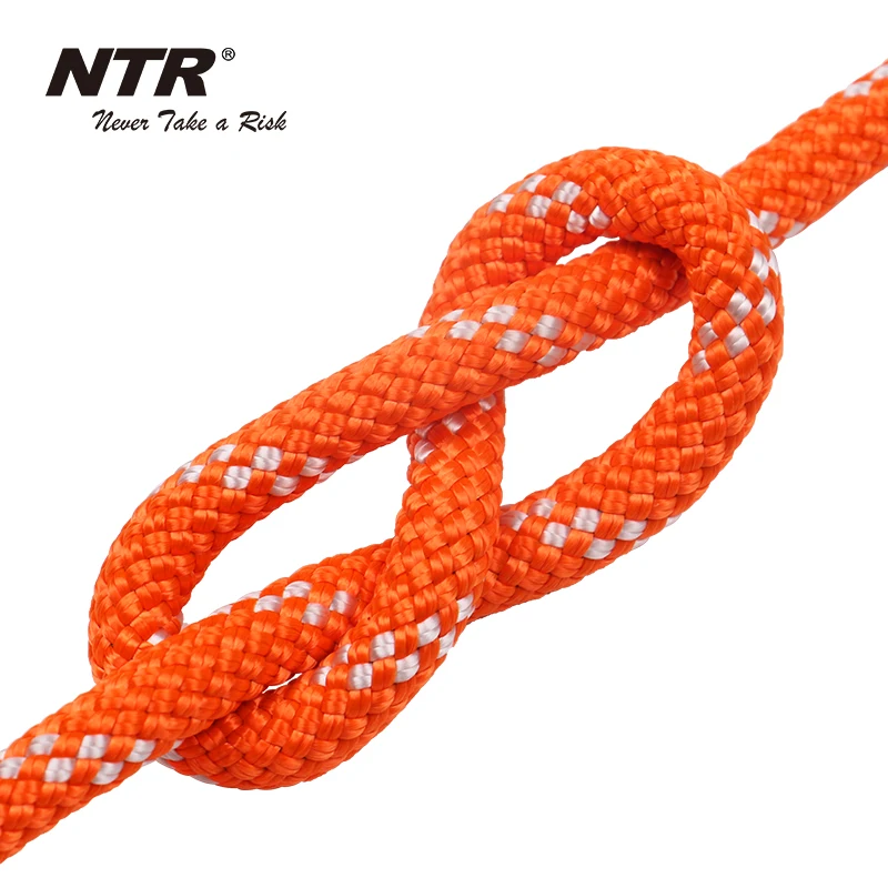 NTR customized outdoor durable cover PET colorful double braided polyester rope safety rope