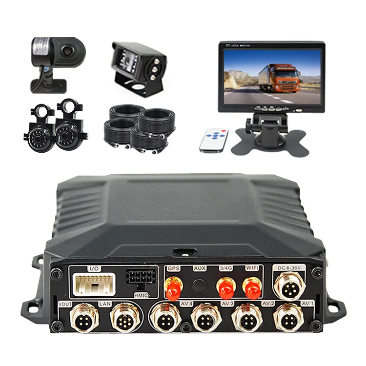 2024 vehicle cctv Hdd mdvr kit 4g wifi truck camera dvr 8 channel car 4ch 4g gps mdvr