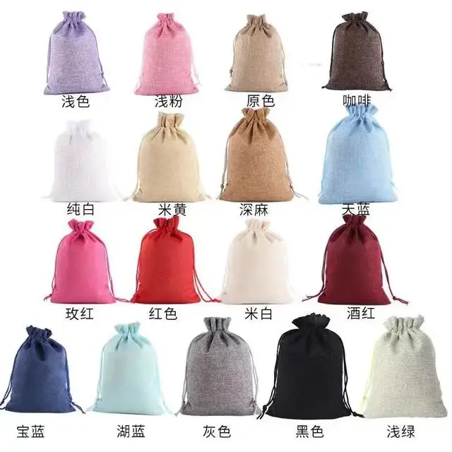 Customized Canvas Bags Pouches Muslin Coffee Beans Packing Gift  Custom Cotton Canvas Fabric Muslin Drawstring Bag