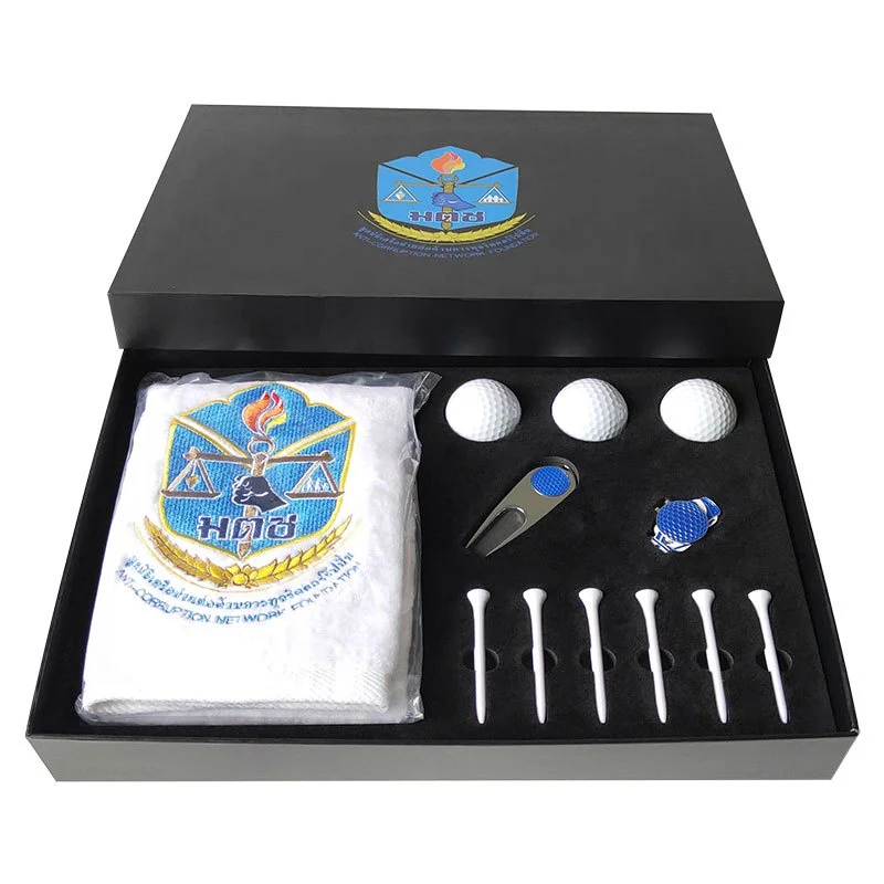 Newest Wholesale Custom Upscale Golf Towel Gifts Set for Golf Gift Suit