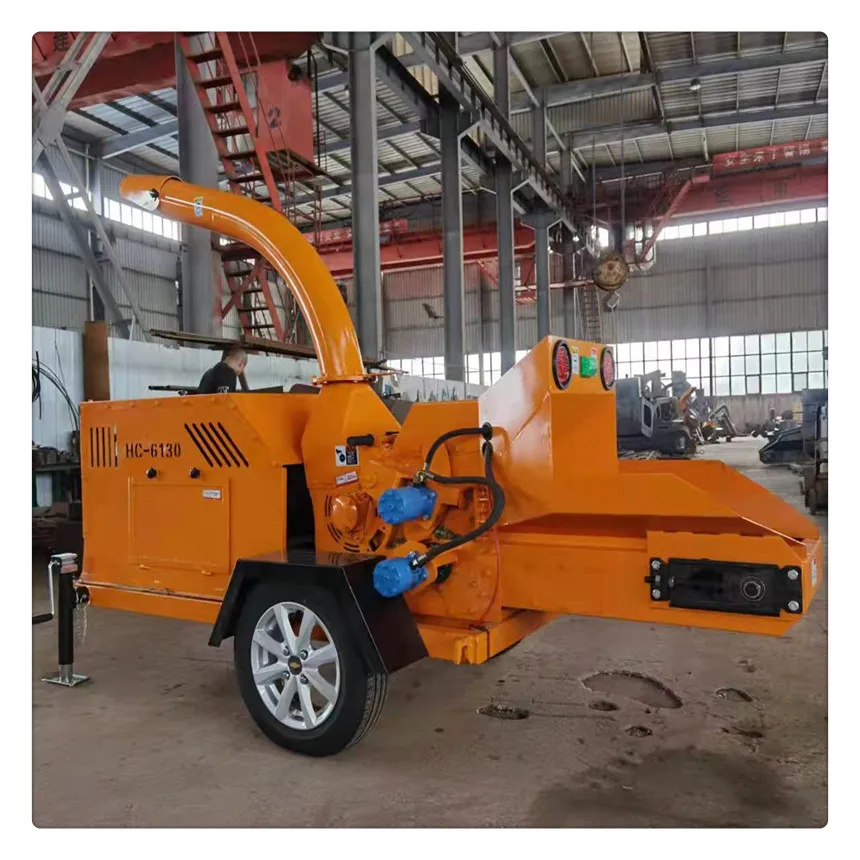 Diesel Power Branch Wood chipper Machine Tree Forestry Pulverizer Mini Grinder