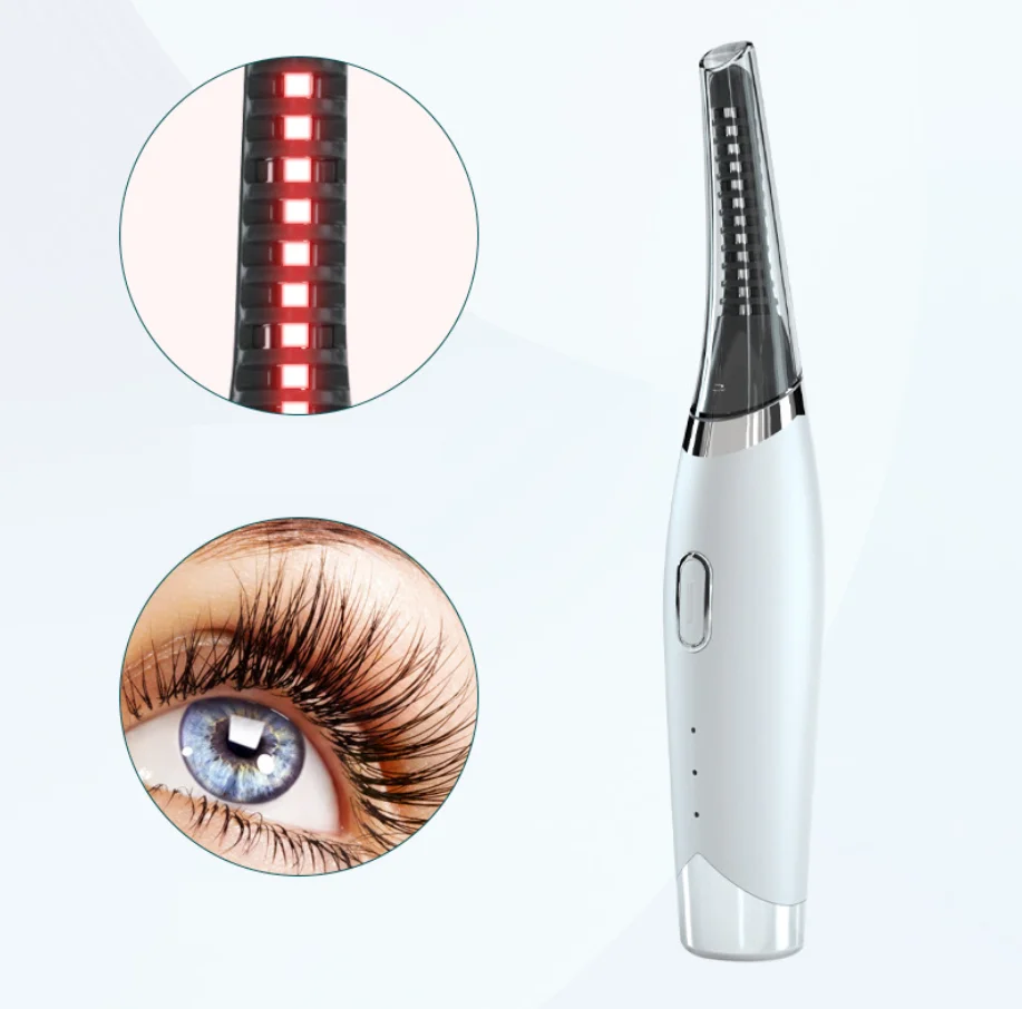 Eyelash Curling Device Mini USB Electric Heated Eyelash Curler Handheld Portable Perming Lift Eyelash Brush Makeup lasting Tools