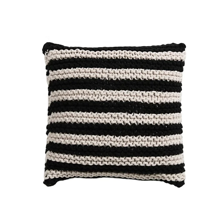 Oeko-tex Factory direct Sale Simple Style Adults Kids Sofa Bed Travel 100% Acrylic Knitted Pillow AES