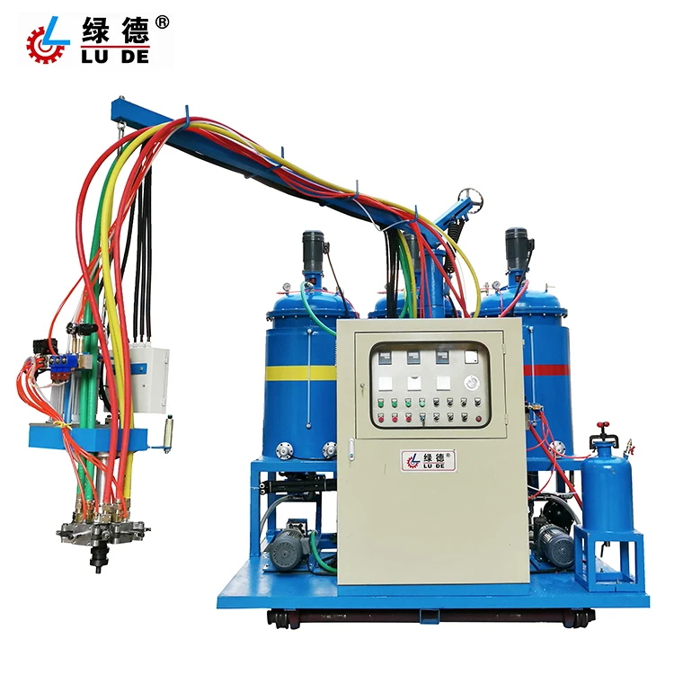 Three Tanks Polyurethane sponge seat mat PU foam injection molding machine low pressure injection pu injection moulding machine
