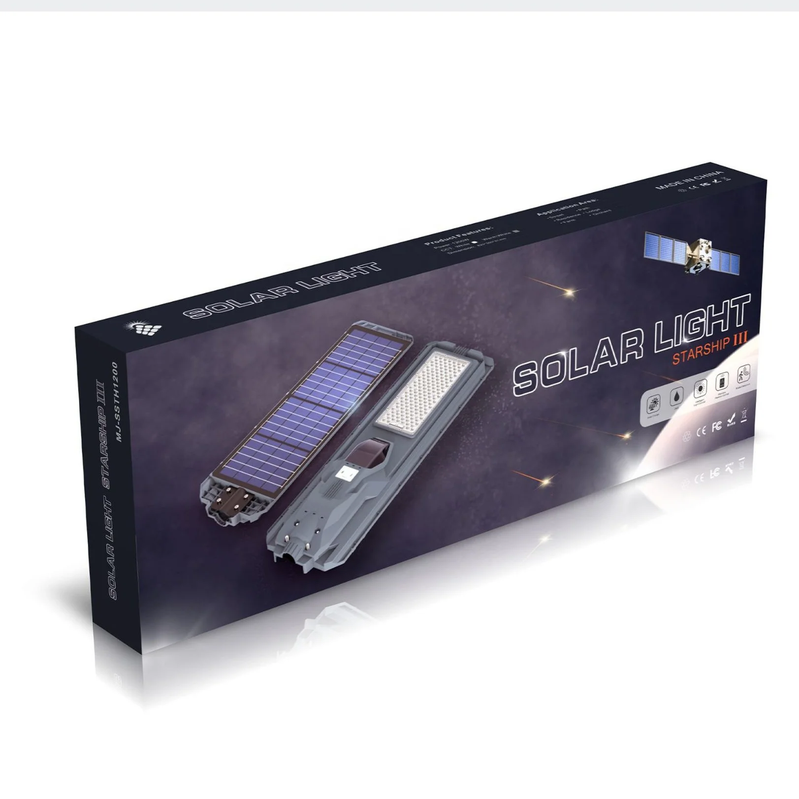2024 New Design High Quality ABS Material Outdoor Integrated All In One 800W 1200W LED Solar Street Light